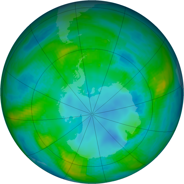 Antarctic ozone map for 03 May 1979
